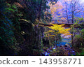 Autumn foliage on the mountains and the Dakigaeri Valley 143958771