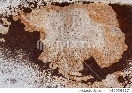 Old metal corrosion texture abstract rusty pattern rust white dirty concrete wall background structure backdrop steel 143959317