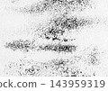 Black paint abstract art pattern on a white wall texture background 143959319