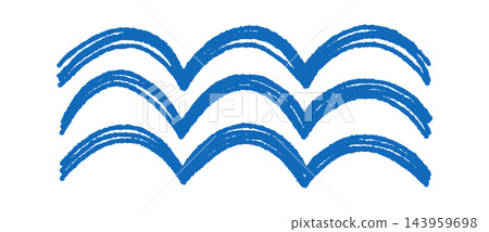 Waves Seamless Pattern Crayon Style Waves Seamless Pattern Crayon Style 143959698