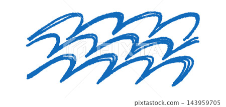 Waves Pattern Crayon Sketch 143959705