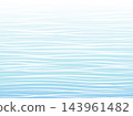 流動、隨機的水平條紋背景插圖素材 - 藍色海洋漸變 143961482