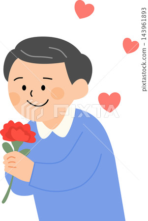 A cheerful illustration of a father holding a carnation with a heart symbol,expressing love and appreciation for Parents' Day. A cheerful illustration of a father holding a carnation with a heart symbol,expressing love and appreciation for Parents' Day. 143961893