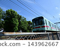 西鐵列車,以其獨特的冰綠色塗裝而聞名。 西鐵列車,以其獨特的冰綠色塗裝而聞名。 143962667