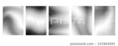 Comic halftone poster cover set. Grunge gradient texture bundle. Dotted grain template overlay collection. Black and white retro pixelated bitmap backdrop pack. Gritty sand noise frames. Vector Comic halftone poster cover set. Grunge gradient texture bundle. Dotted grain template overlay collection. Black and white retro pixelated bitmap backdrop pack. Gritty sand noise frames. Vector 143964895