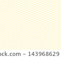 Gold and white wave pattern Japanese texture background material 143968629