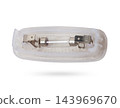 A  transparent plastic shade for illuminating the interior on a white isolated background in a photo studio - spare parts for repairing a car interior or for sale in a auto service. 143969670