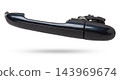 Spare part and body element outer handle of opening a door from a car on a white isolated background. Auto service industry. 143969674