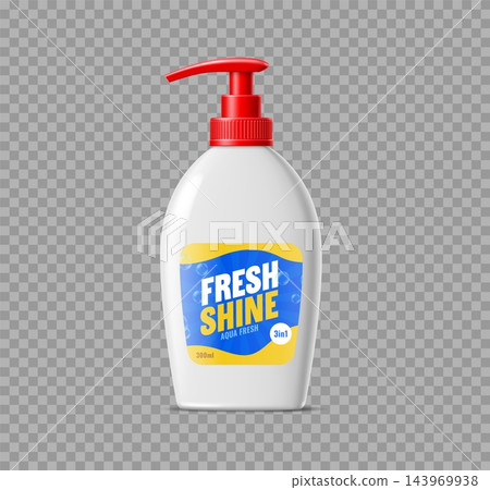 3D detergent plastic bottle, cleaning product 143969938