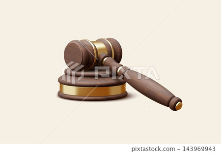 3D law court wooden judge gavel, legal decision 3D law court wooden judge gavel, legal decision 143969943