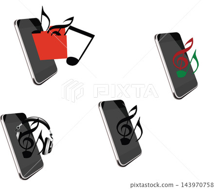 mobile phone with music 143970758