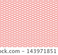 Red and white wave pattern Japanese texture background material 143971851