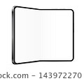Dual screen foldable phone with blank screen isolated on a white background 143972270