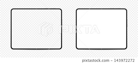 Foldable smartphone with a blank and transparent screen isolated on transparent background 143972272