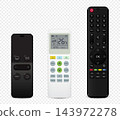 remote, control, tv, vector, realistic, television, isolated, white, background, infrared, smart, technology, equipment, device, digital, power, illustration, buttons, controller, entertainment, elect 143972278