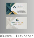 Luxury gold and dark green business card template vector design 143972787