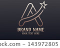 Modern abstract letter A monogram logo template vector design 143972805