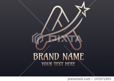 Modern abstract letter A monogram logo template vector design Modern abstract letter A monogram logo template vector design 143972805