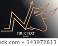 Bullish edge financial and trading logo template vector design 143972813