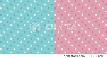 blue and pink polka dot pattern with white dots vector illustration blue and pink polka dot pattern with white dots vector illustration 143974288