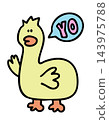 duck, cartoon, character 143975788