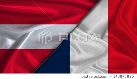 Bilateral relations between Austria and France. Flag of Austria and France Bilateral relations between Austria and France. Flag of Austria and France 143975980
