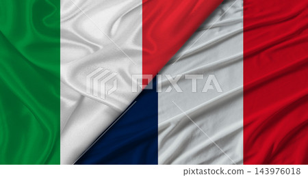 Bilateral relations between Italy and France. Flag of Italy and France Bilateral relations between Italy and France. Flag of Italy and France 143976018