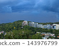 multi apartment living district with cloudy weather above peaceful safe European town region 143976799