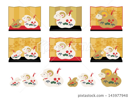 Year of the Sheep Zodiac Decoration and Folding Screen Material Set Year of the Sheep Zodiac Decoration and Folding Screen Material Set 143977948