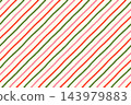 Pink, red and green thin organic diagonal stripes vector seamless pattern, Christmas lines background for gift packaging design and banners 143979883