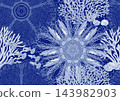 Colorful seamless marine pattern with corals 143982903