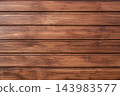 Brown wooden plank background with natural grain texture 143983577