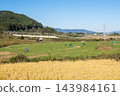 [Yamagata Shinkansen] The Limited Express Tsubasa passes through the autumn countryside of Niwasaka. 143984161