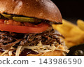 Juicy Brisket Burger with Tender Smoked Beef.  143986590