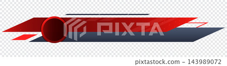 Modern lower third banner. Broadcast news lower third banner template. Lower third bar template for breaking news, sport, streaming. Video headline title 143989072