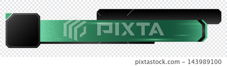 Modern lower third banner. Broadcast news lower third banner template. Lower third bar template for breaking news, sport, streaming. Video headline title 143989100