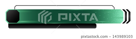 Modern lower third banner. Broadcast news lower third banner template. Lower third bar template for breaking news, sport, streaming. Video headline title 143989103