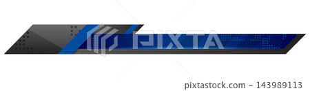 Modern lower third banner. Broadcast news lower third banner template. Lower third bar template for breaking news, sport, streaming. Video headline title 143989113