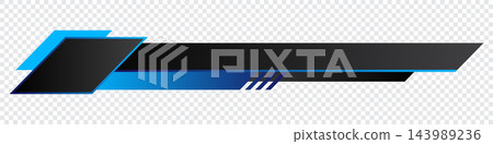 Modern lower third banner. Broadcast news lower third banner template. Lower third bar template for breaking news, sport, streaming. Video headline title 143989236