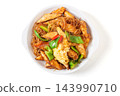 xinjiang Stir-Fried Rice Vermicelli with Crispy Flatbread Naan and Egg 143990710