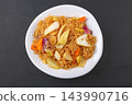 healthy Stir-Fried Rice Vermicelli with Chinese Cabbage and Carrots 143990716