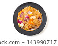 healthy Stir-Fried Rice Vermicelli with Chinese Cabbage and Carrots 143990717