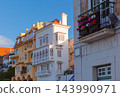 Traditional Portuguese Architecture with Decorative Balconies in Cascais 143990971