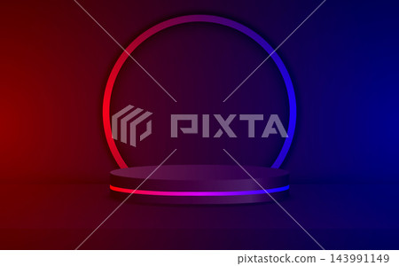 Empty studio. Room background, product display with copy space to showcase content design 143991149
