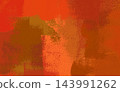 Autumn-colored grunge art painted with hand-painted rollers 143991262