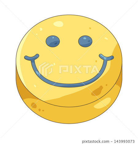 Illustration of smiley face cake Illustration of smiley face cake 143993073