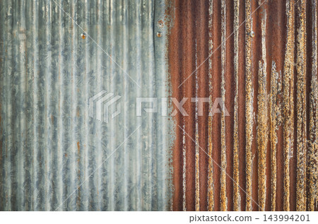 Old zinc wall texture background, rusty on galvanized metal panel sheeting. Old zinc wall texture background, rusty on galvanized metal panel sheeting. 143994201