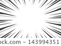 Comic style black and white radial lines background. Manga speed frame. Superhero action.  143994351