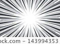 Comic style black and white radial lines background. Manga speed frame. Superhero action.  143994353