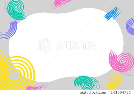 Abstract frames and colorful, pop swirls and zigzags in modern and stylish frames. 143994735